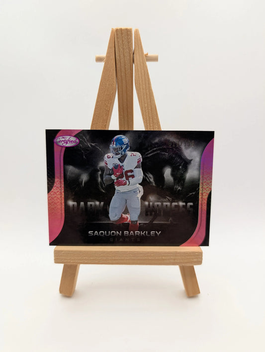 2021 Panini Certified Football Dark Horses #DH-9 Saquon Barkley /199 Pink FRENLY BRICKS - Open 7 Days