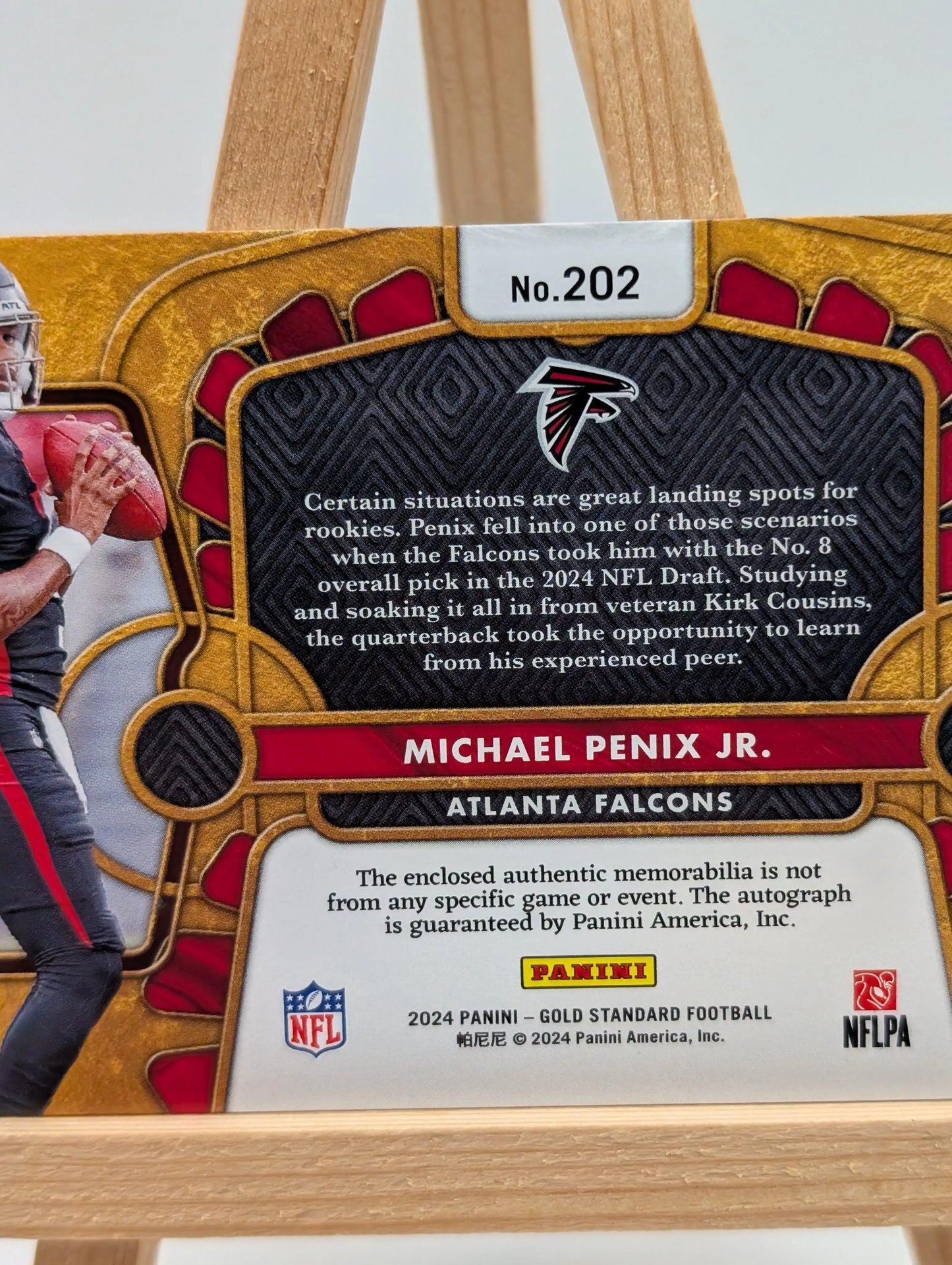 24 Panini Rookie Patch Auto RPA Michael Penix Jr. /49 Panini Gold Standard FRENLY BRICKS - Open 7 Days