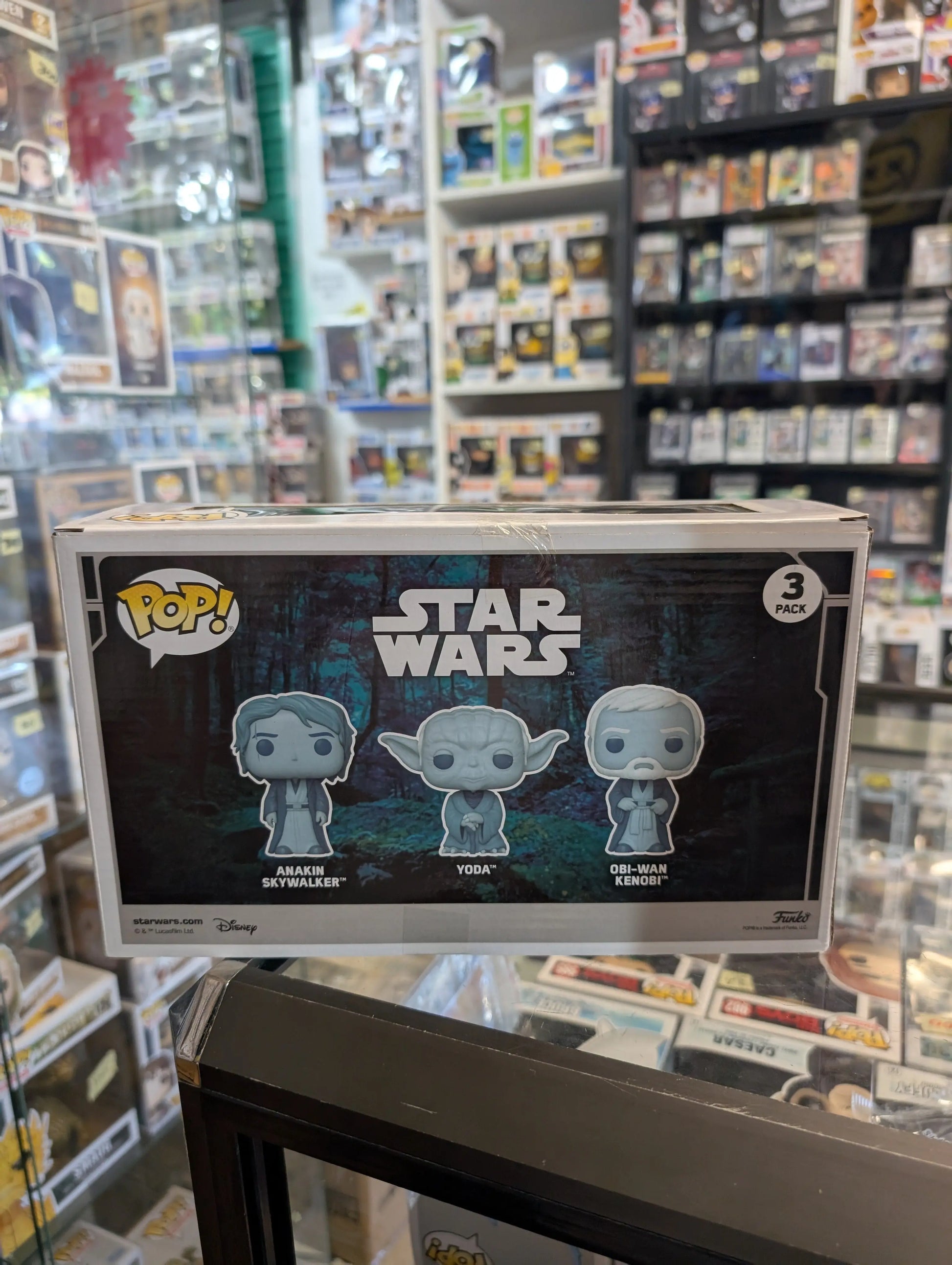 Funko Pop! Vinyl Star Wars Anakin Skywalker /Yoda/Obi-Wan Kenobi(Endor) GITD 3pk FRENLY BRICKS - Open 7 Days
