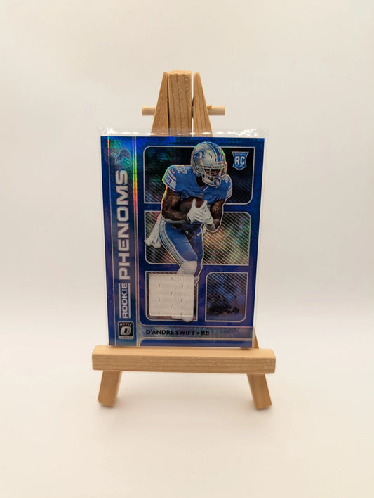 2020 Panini Donruss Optic Prizm De'Andre Swift RC White Jersey Patch FRENLY BRICKS - Open 7 Days