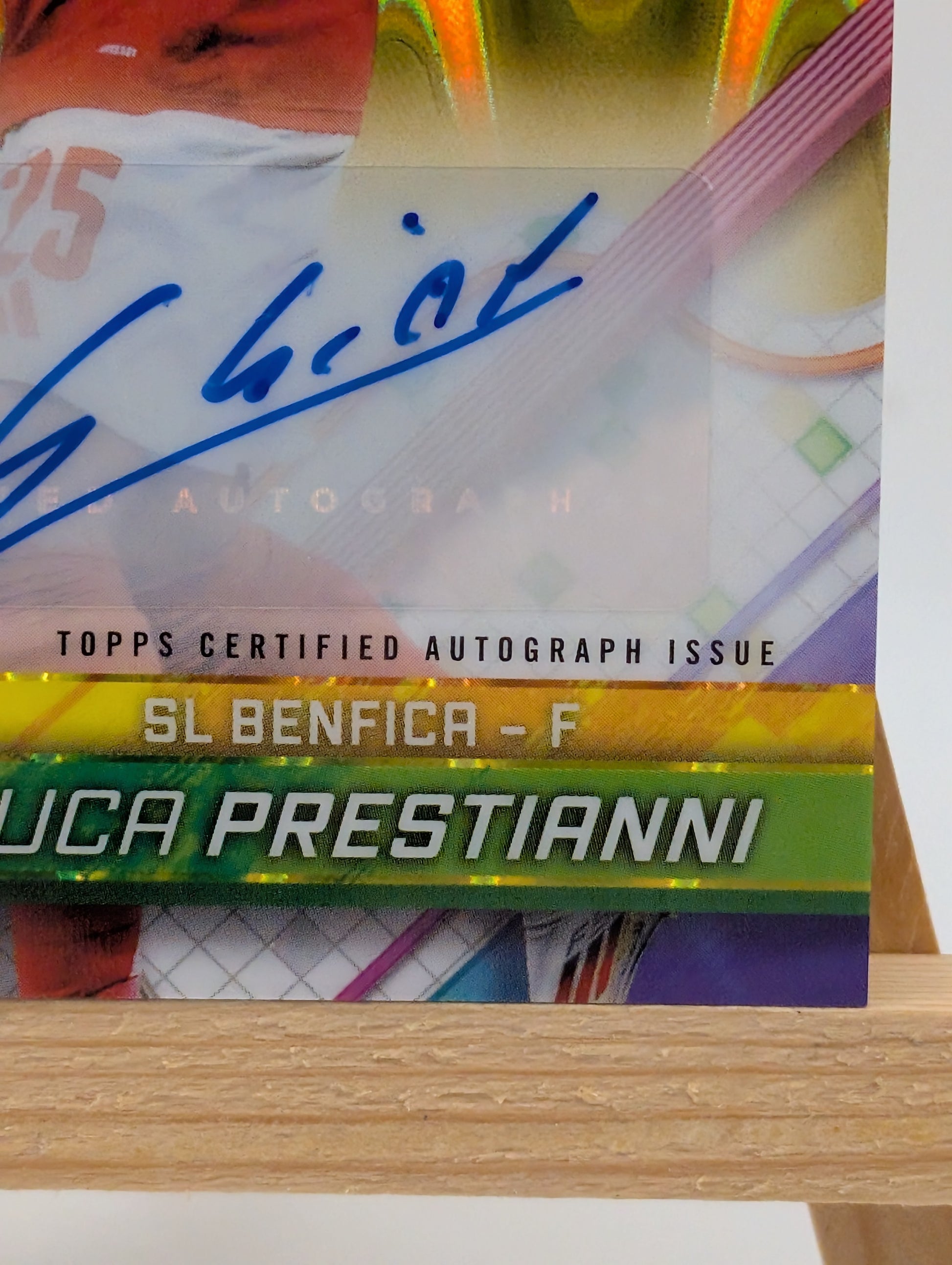 /50 Gianluca Prestianni 2024/25 Topps Finest UEFA Soccer RC Gold Ref. Auto