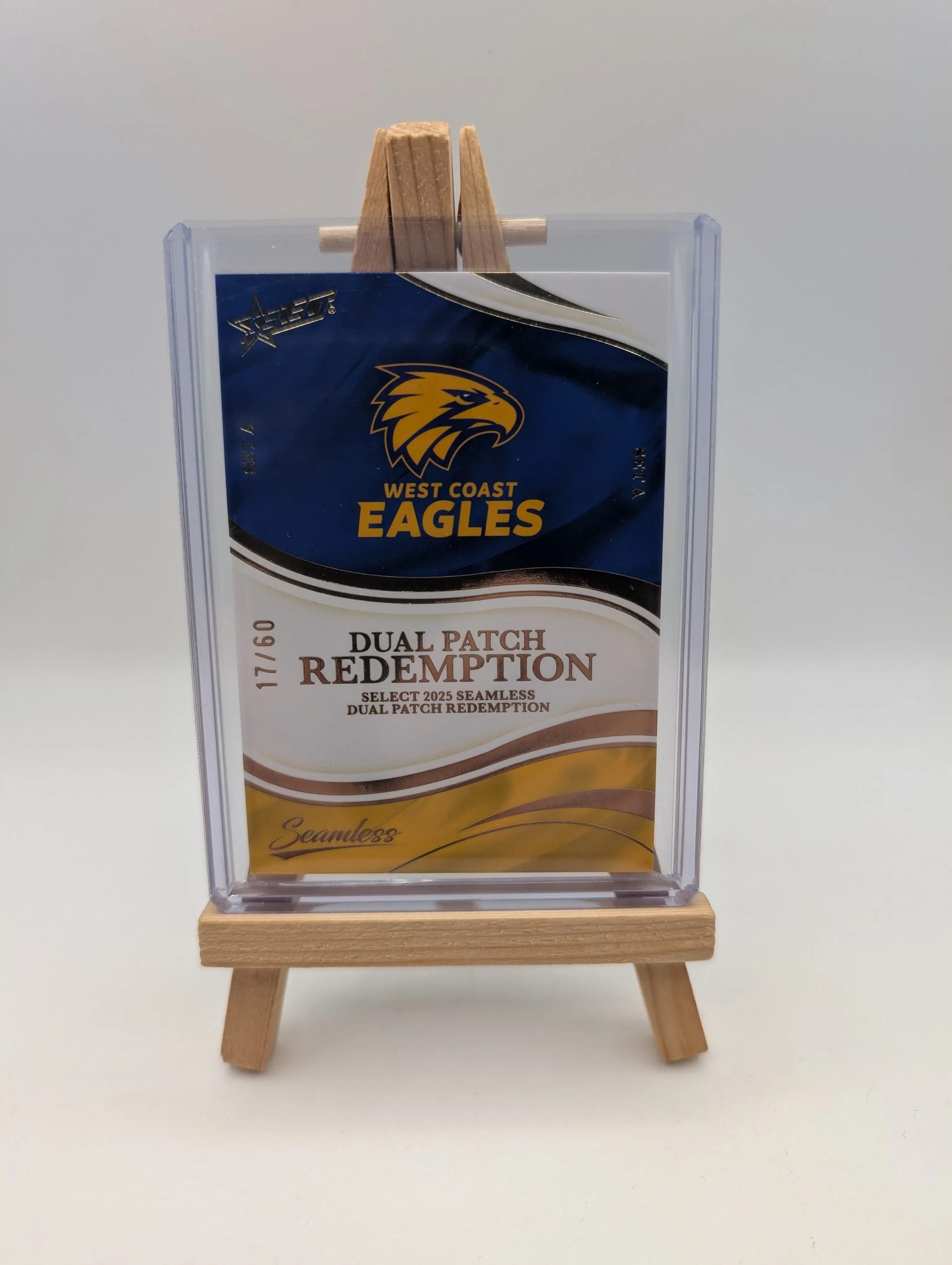 2025 AFL Select Seamless West Coast Eagles Set A Dual Patch Redemption  /60 FRENLY BRICKS - Open 7 Days image 1