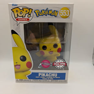 Pikachu (Flocked) #553 Pokemon Special Edition Funko Pop Vinyl FRENLY BRICKS - Open 7 Days