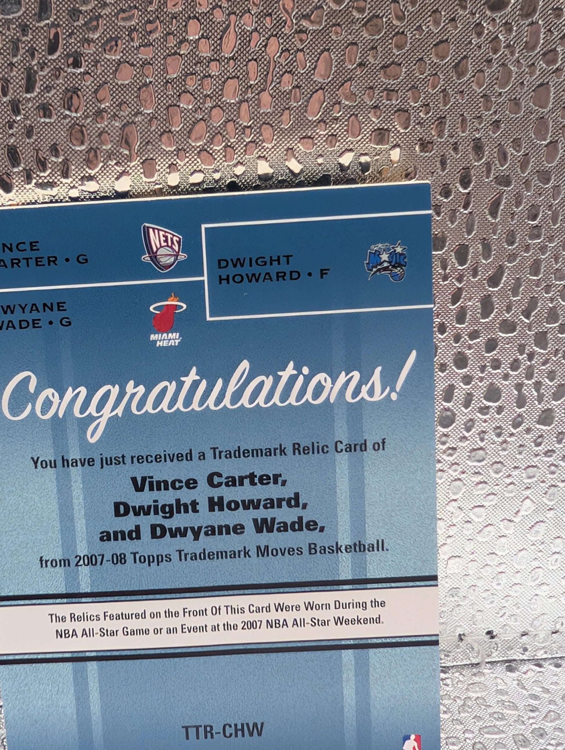 D Wade, V Carter, D Howard All Star Game Relics /25 - Topps Trademark Moves TTR-CHW FRENLY BRICKS - Open 7 Days