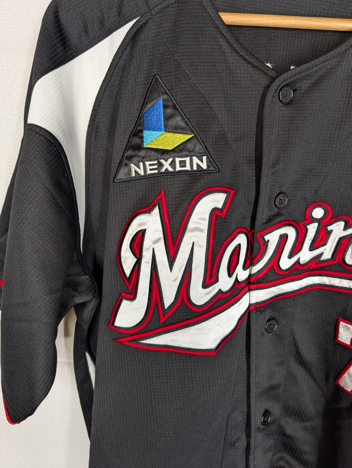 Nippon Baseball Chiba Lotte Marines Away Black/Red 2014-2016 XL Jersey, photo 2 image 2