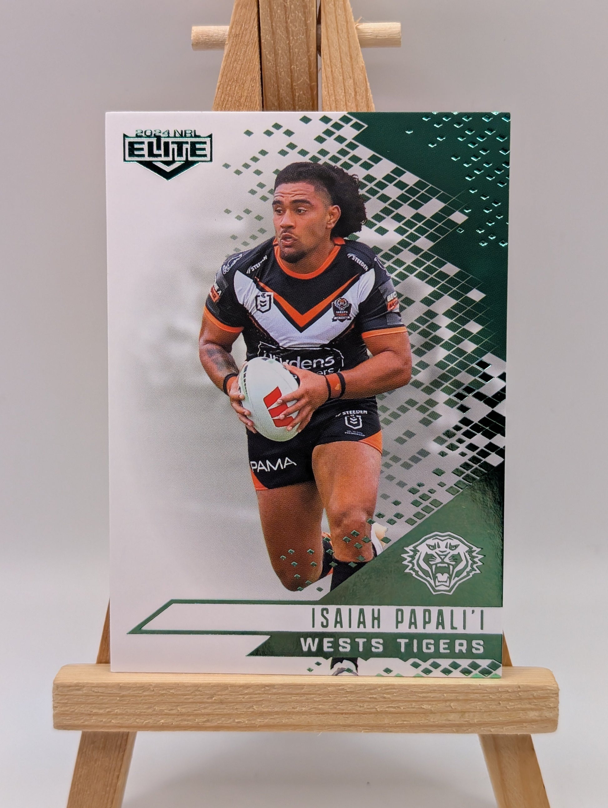 2024 NRL Elite MR150 Isaiah Papali’i Tigers /10 Emerald FRENLY BRICKS - Open 7 Days