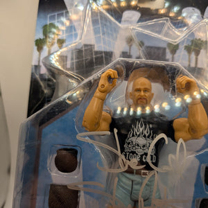 WWE WrestleMania 21 Stone Cold Steve Austin Action Figure 2005 New SIGNED AUTO FRENLY BRICKS - Open 7 Days