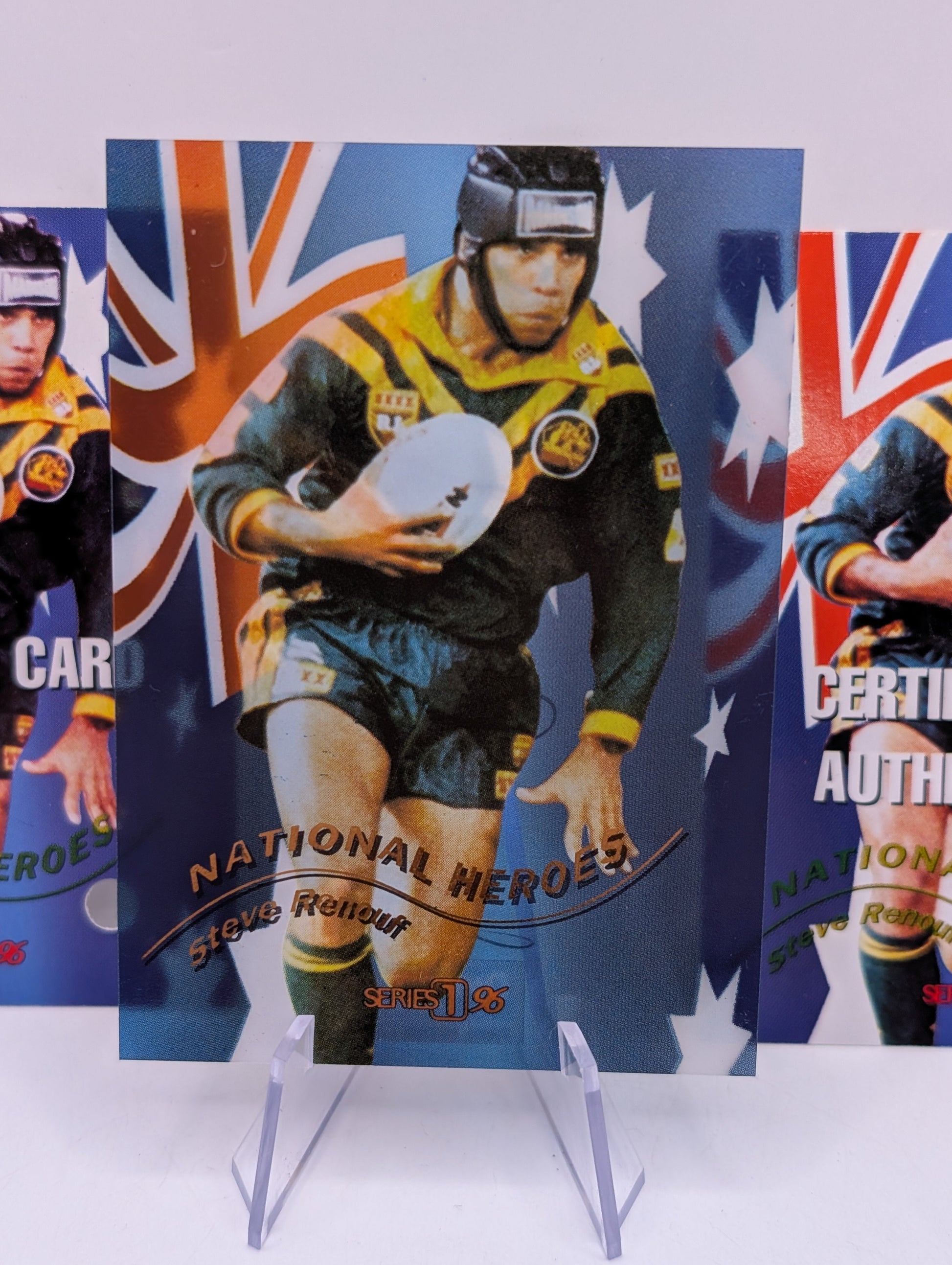 1996 Dynamic Rugby League National Heroes NH5 Steve Renouf Redemption/Auto/Cert FRENLY BRICKS - Open 7 Days