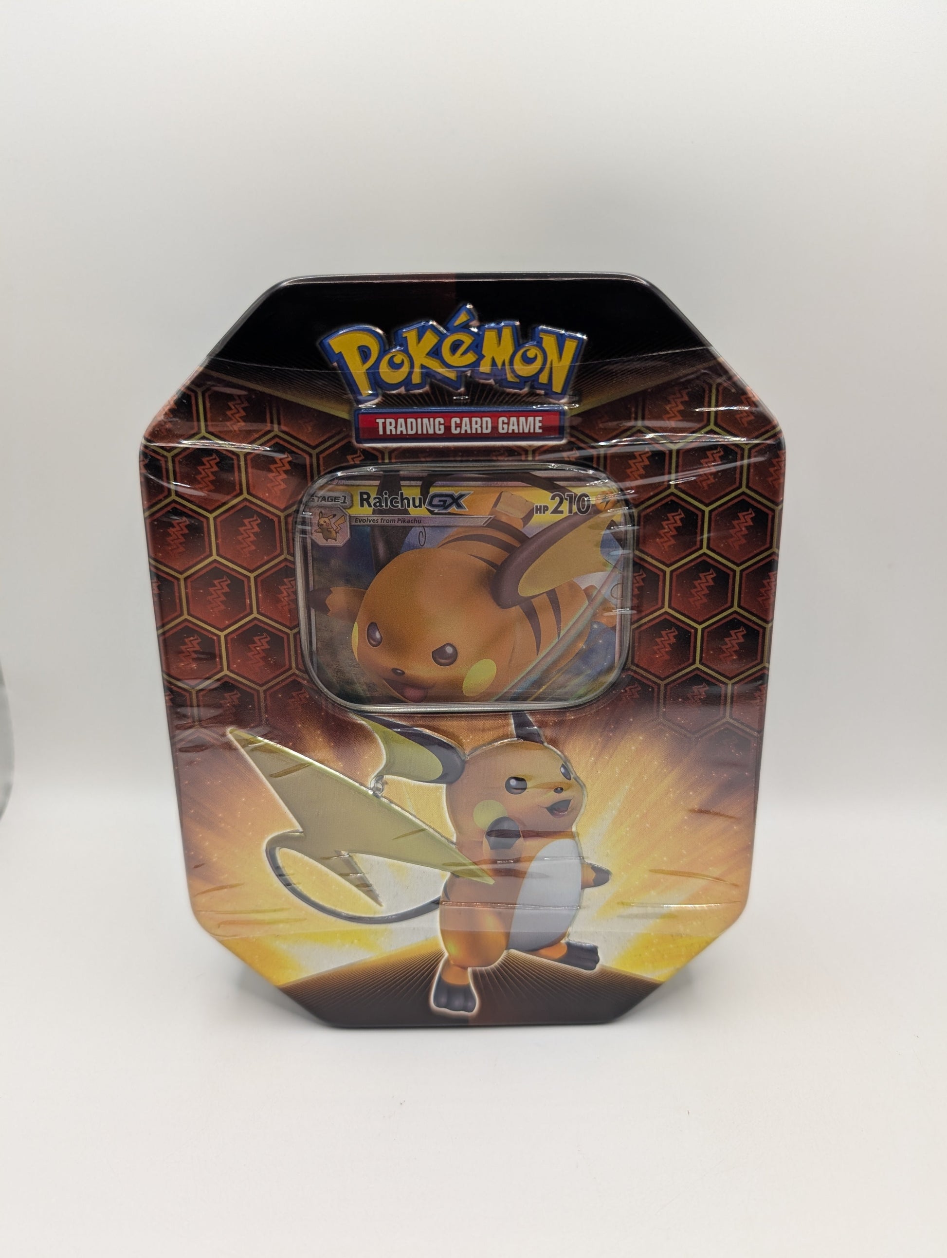 Pokemon TCG: Hidden Fates RAICHU-GX Collector's Tin Brand New & Sealed FRENLY BRICKS - Open 7 Days