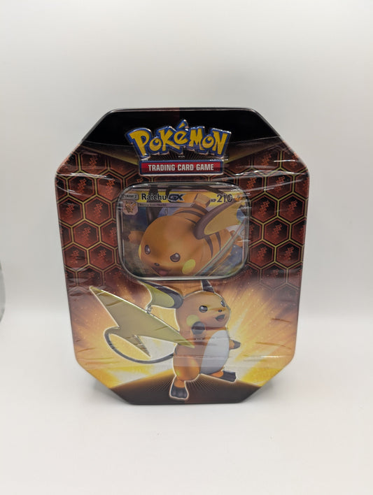 Pokemon TCG: Hidden Fates RAICHU-GX Collector's Tin Brand New & Sealed FRENLY BRICKS - Open 7 Days