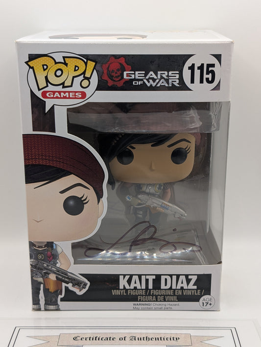Funko POP! Games Gears of War Kate Diaz #115 Vinyl Signed Auto Laura Bailey COA FRENLY BRICKS - Open 7 Days