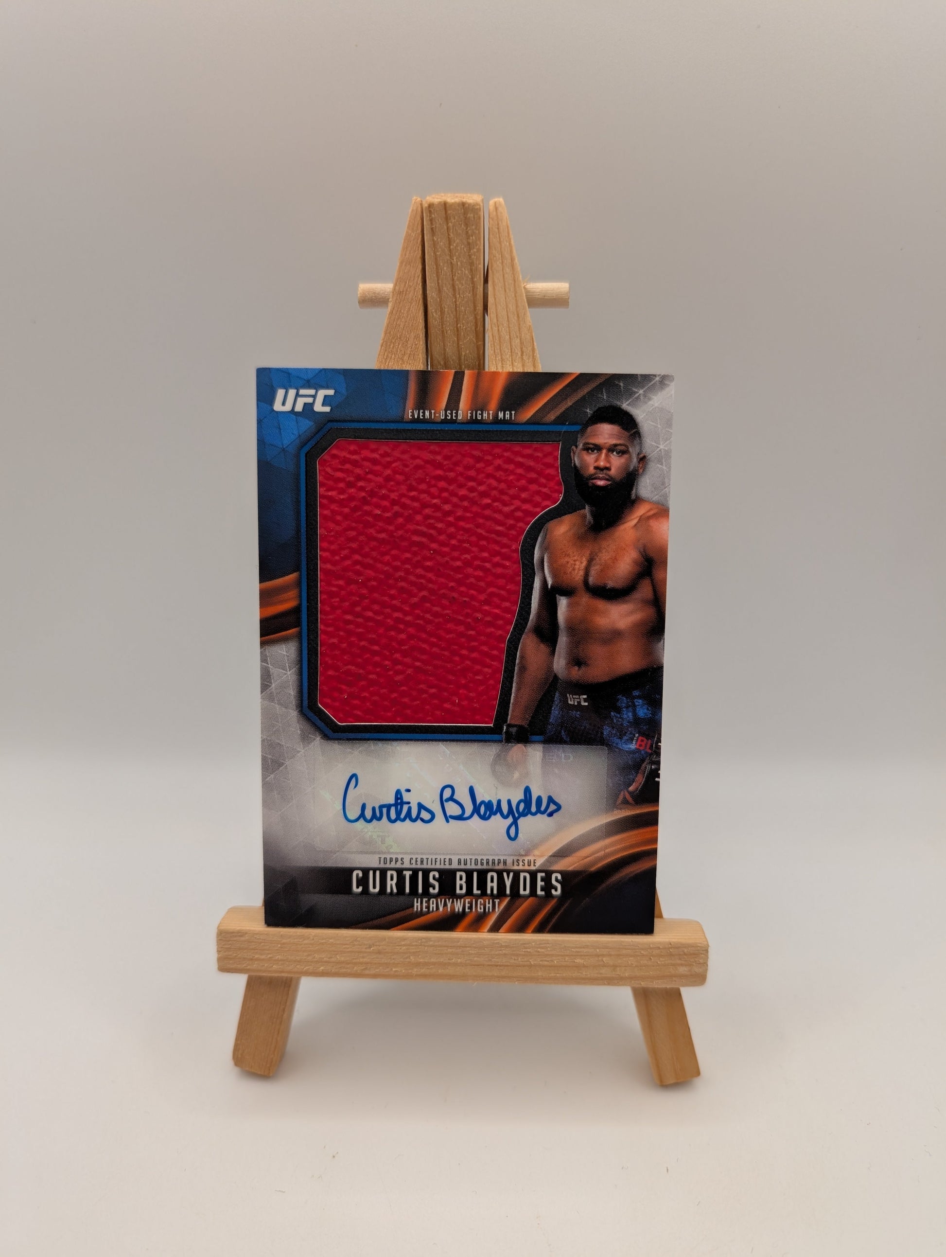 Curtis Blaydes 2019 Topps UFC Knockout AJM-CB 2 Color Jumbo Mat Relic Auto FRENLY BRICKS - Open 7 Days