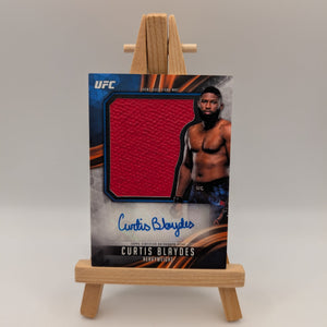 Curtis Blaydes 2019 Topps UFC Knockout AJM-CB 2 Color Jumbo Mat Relic Auto FRENLY BRICKS - Open 7 Days