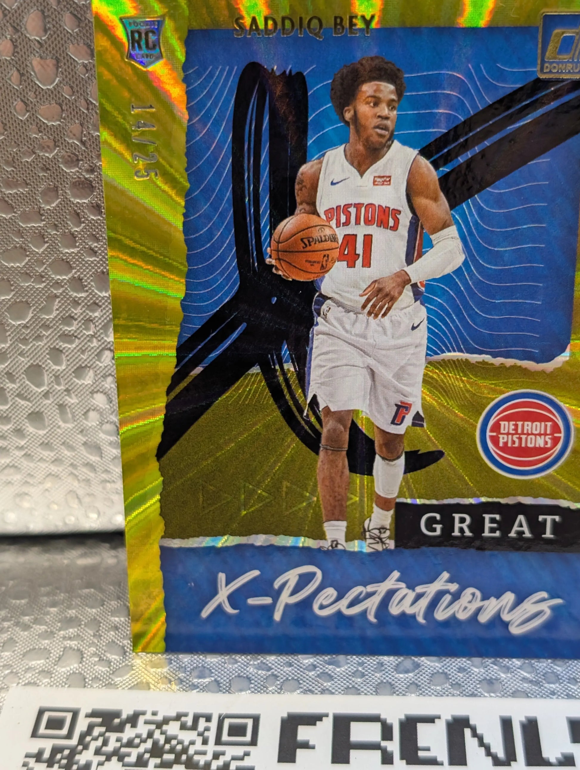 2020-21 Panini Donruss Sadiq Bey X-pectations Rookie /25 Rookie FRENLY BRICKS - Open 7 Days