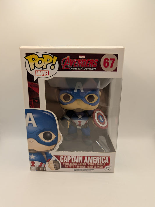 Captain America Pop 67 - Avengers Marvel Funko Pop! 2015 Vaulted FRENLY BRICKS - Open 7 Days