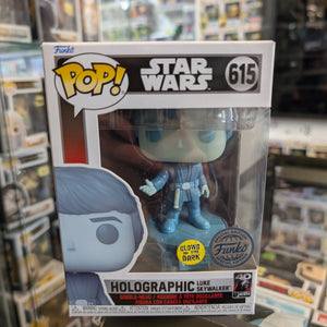 Funko Pop Star Wars 40th Anniversary Holographic Luke Skywalker Glow in the Dark FRENLY BRICKS - Open 7 Days