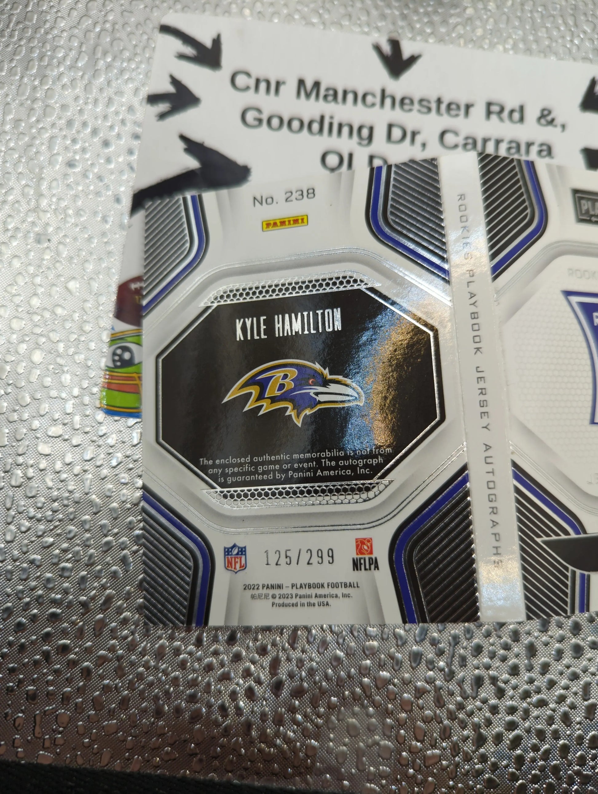 Panini Playbook - Kyle Hamilton ON CARD AUTO PATCH rookie /299 FRENLY BRICKS - Open 7 Days