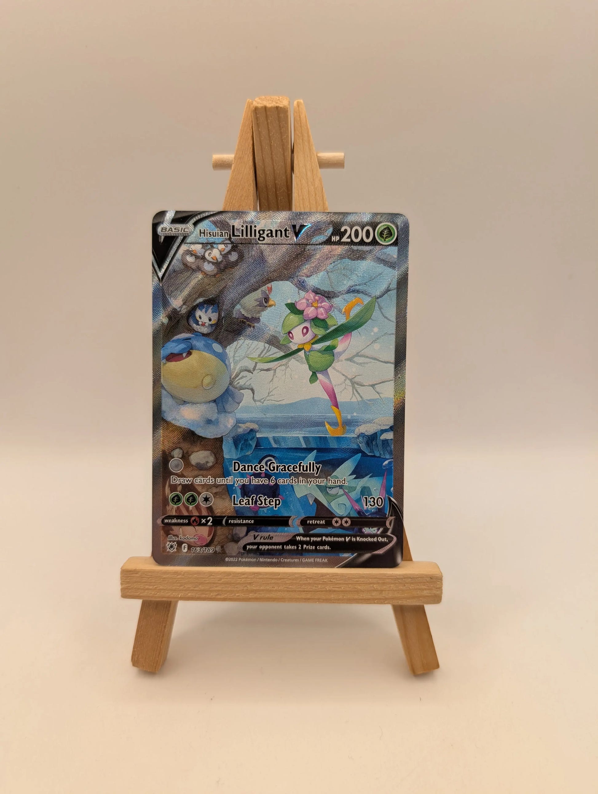 Pokemon Card Hisuian Lilligant V 163/189 Alt Art NM FRENLY BRICKS - Open 7 Days image 1