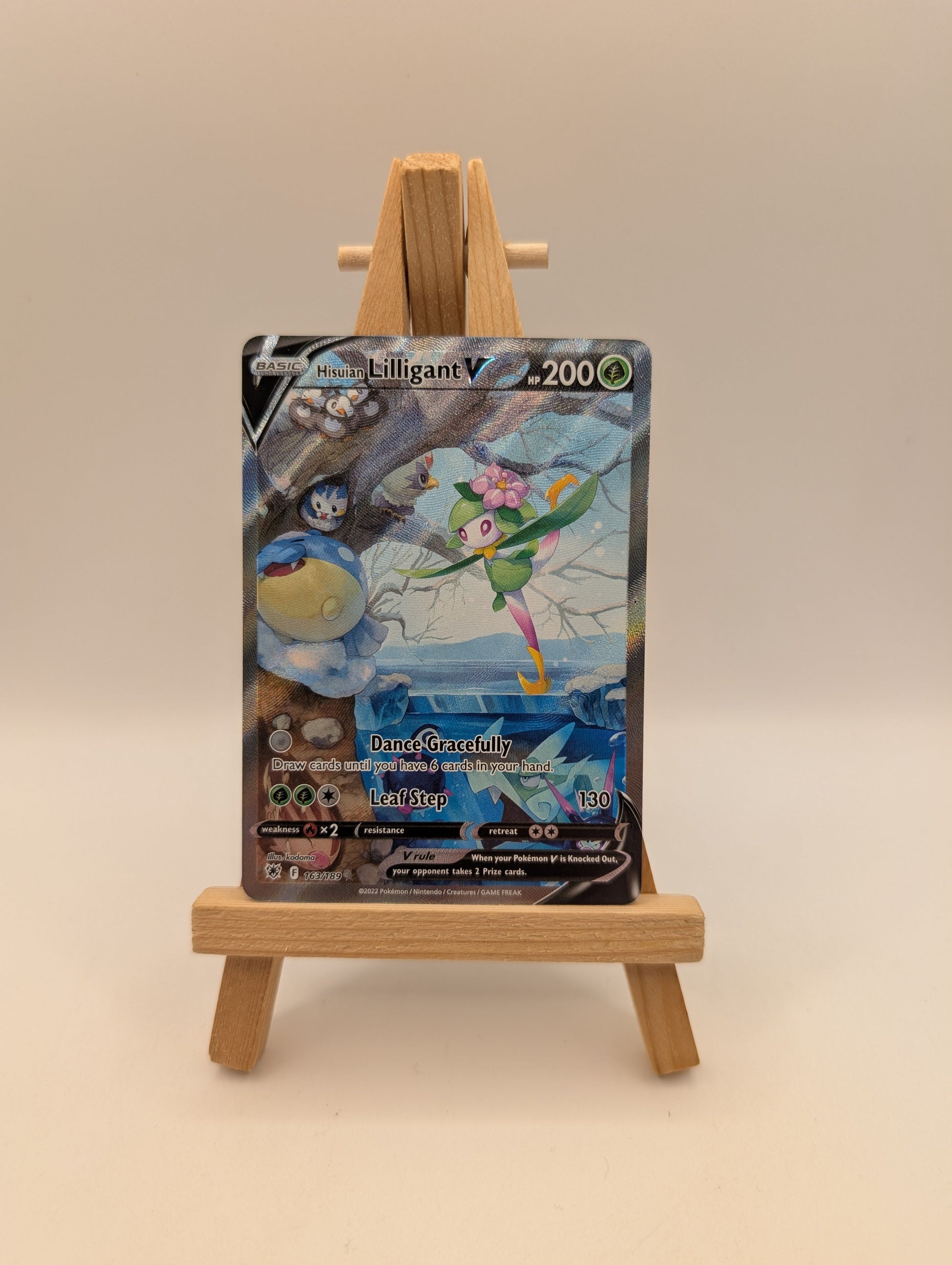 Pokemon Card Hisuian Lilligant V 163/189 Alt Art NM FRENLY BRICKS - Open 7 Days