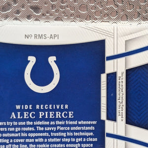 2022 Panini National Treasures NFL ALEC PIERCE 1/1 one of one Patch Auto FRENLY BRICKS - Open 7 Days