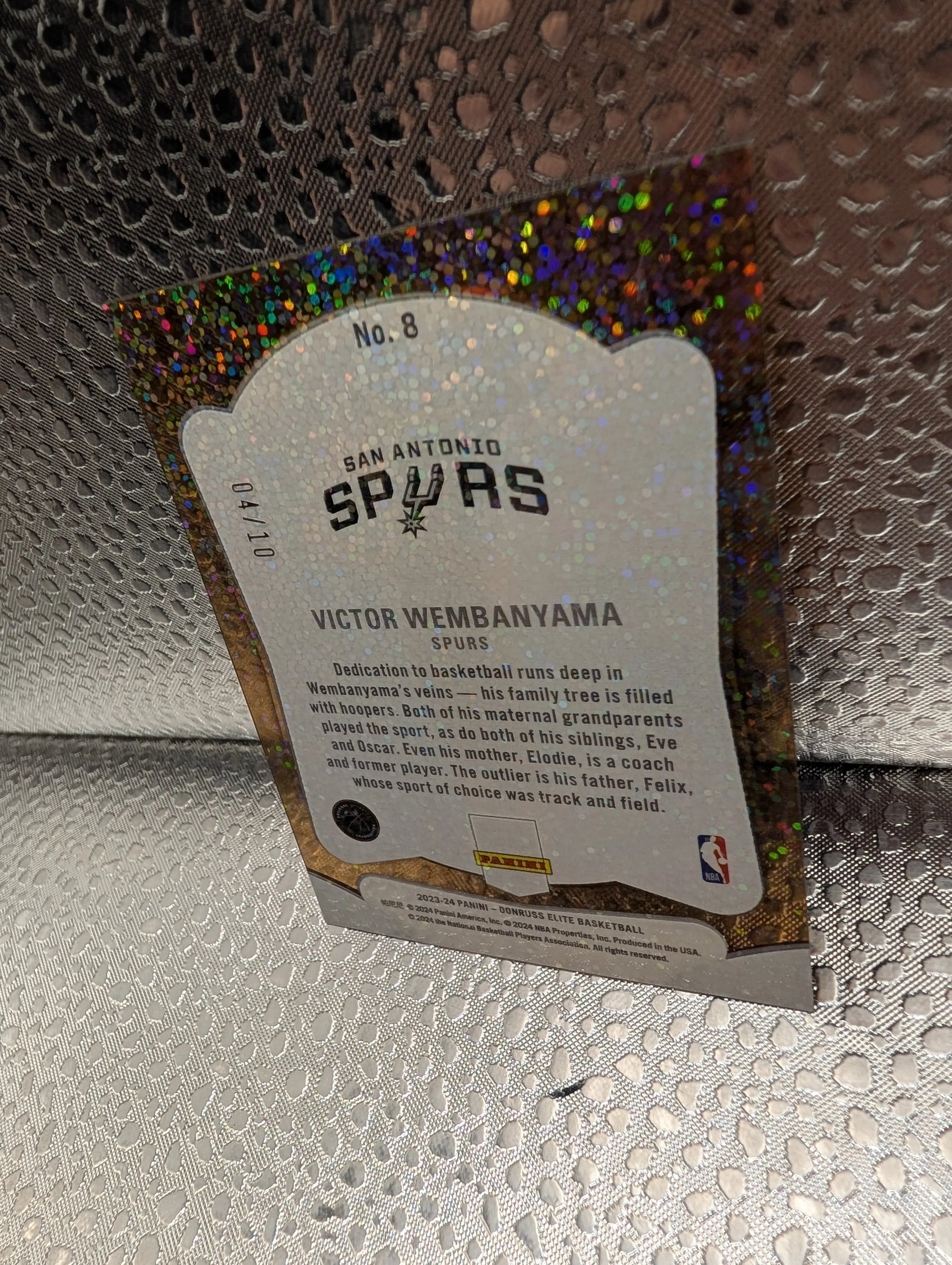 Victor Wembanyama 04/10 Glass Masters Panini Elite FRENLY BRICKS - Open 7 Days