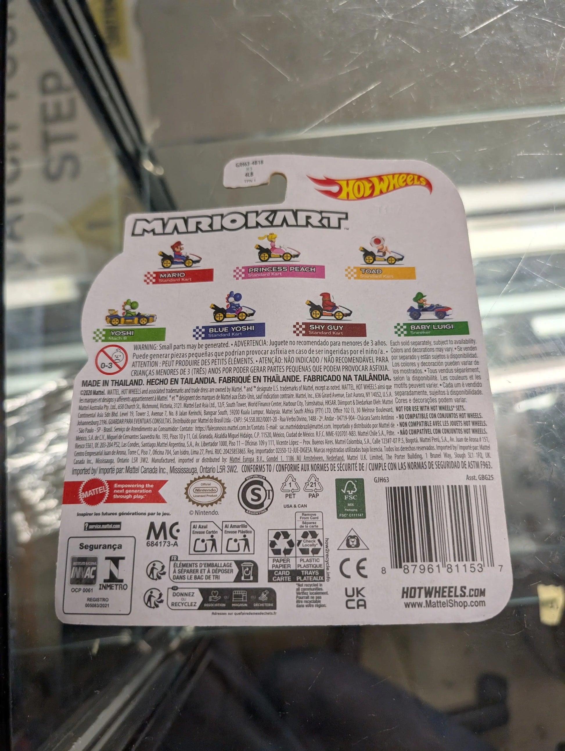 Hot Wheels Mario Kart Toys Die-Cast 1:64 Scale - Toad Standard Kart FRENLY BRICKS - Open 7 Days