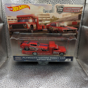 Hot Wheels Plymouth Duster Mongoose Funny Car Retro Rig #5 Team Transport Red FRENLY BRICKS - Open 7 Days