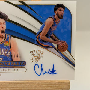 2023-24 Immaculate Collection Statement Signatures Chet Holmgren AUTO /49 FRENLY BRICKS - Open 7 Days