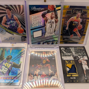 Utah Jazz NBA Basketball Card Lot, Rookies, Patch, Auto, Numbered, Karl Malone FRENLY BRICKS - Open 7 Days