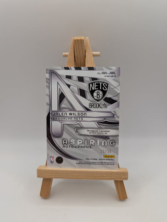 2023-24 Panini Spectra Aspiring Autographs Purple Jalen Wilson RC Auto /35 FRENLY BRICKS - Open 7 Days