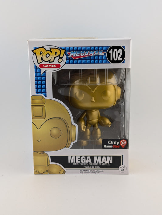 Funko POP! Games Megaman #102 Gold GameStop Exclusive New FRENLY BRICKS - Open 7 Days