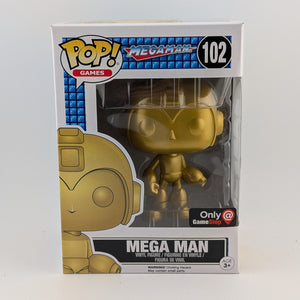 Funko POP! Games Megaman #102 Gold GameStop Exclusive New FRENLY BRICKS - Open 7 Days