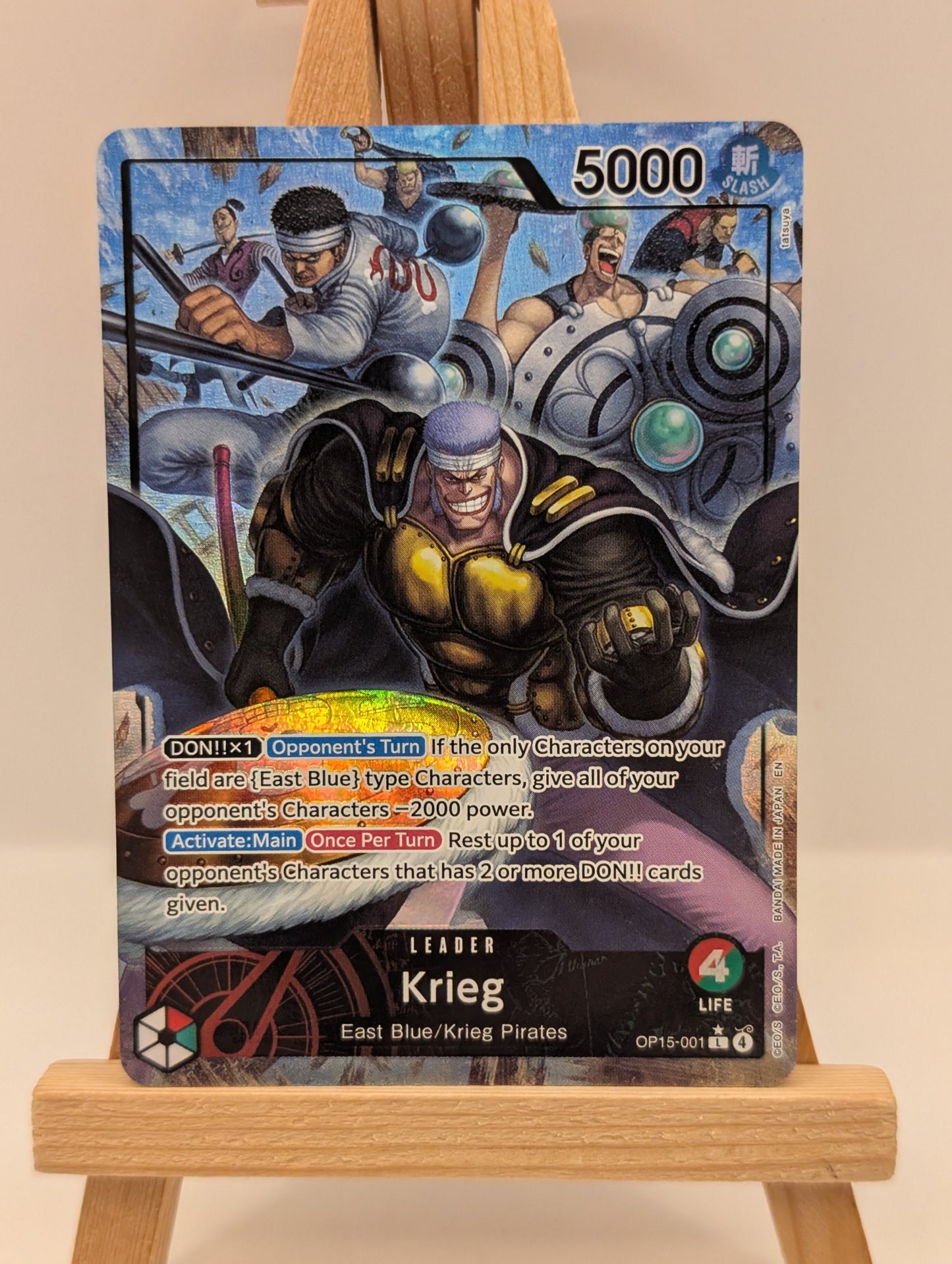 One Piece Krieg (OP15-001) Alt-Art Leader - English FRENLY BRICKS - Open 7 Days