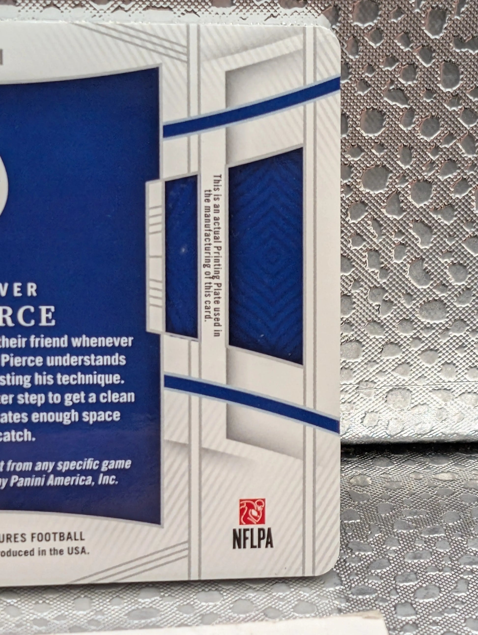 2022 Panini National Treasures NFL ALEC PIERCE 1/1 one of one Patch Auto FRENLY BRICKS - Open 7 Days