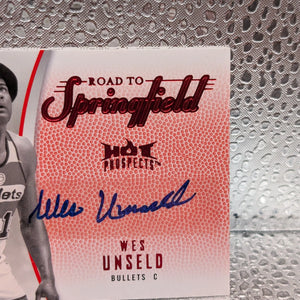 2008-09 Hot Prospects Fleer Wes Unseld Road to Springfield 5/5 Autograph FRENLY BRICKS - Open 7 Days