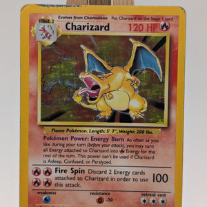 Pokémon Base Set Charizard Holo Card 4/102 FRENLY BRICKS - Open 7 Days