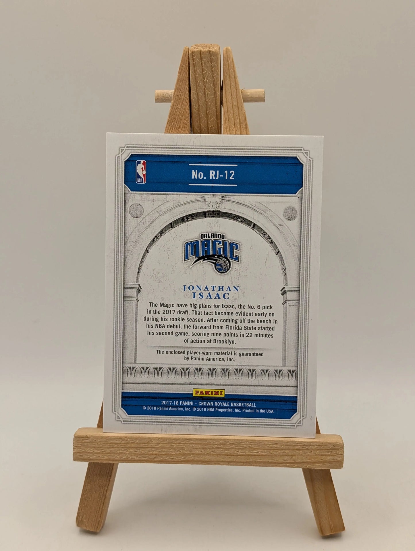 2017-18 Panini Crown Royale Rookie Jerseys Prime /25 Jonathan Isaac #RJ-12 FRENLY BRICKS - Open 7 Days