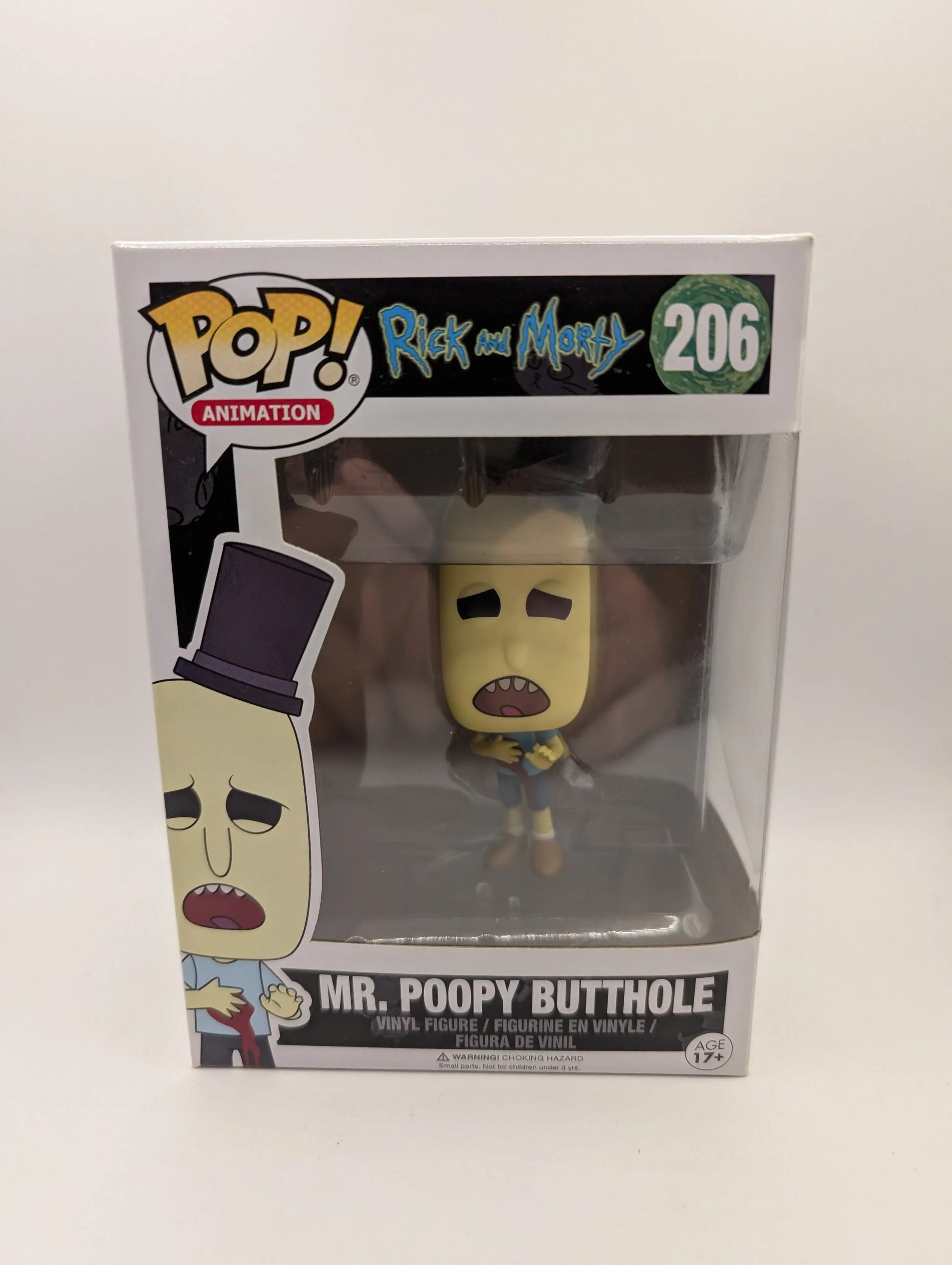 Funko Pop! Mr Poopy Butthole #206 Rick and Morty Animation Vaulted Collectible FRENLY BRICKS - Open 7 Days image 1