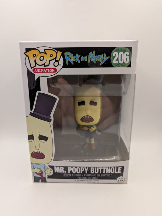 Funko Pop! Mr Poopy Butthole #206 Rick and Morty Animation Vaulted Collectible