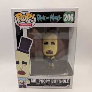 Funko Pop! Mr Poopy Butthole #206 Rick and Morty Animation Vaulted Collectible