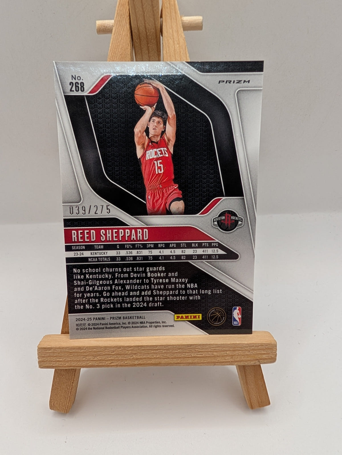 Reed Sheppard 2024-25 Prizm White Prizm RC #268 174/175 (BK627) FRENLY BRICKS - Open 7 Days image 4