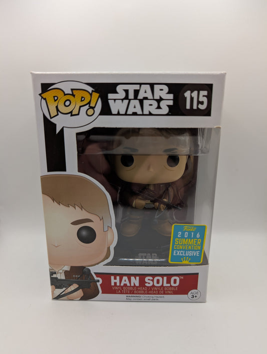 Funko Pop! Star Wars: Han Solo #115 2016 Summer Convention Exclusive Bobble-Head FRENLY BRICKS - Open 7 Days