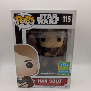 Funko Pop! Star Wars: Han Solo #115 2016 Summer Convention Exclusive Bobble-Head FRENLY BRICKS - Open 7 Days