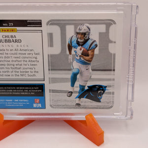 2021 Panini One - Rookie Patch Auto (On Card) Chuba Hubbard Gold /10 Rookie FRENLY BRICKS - Open 7 Days