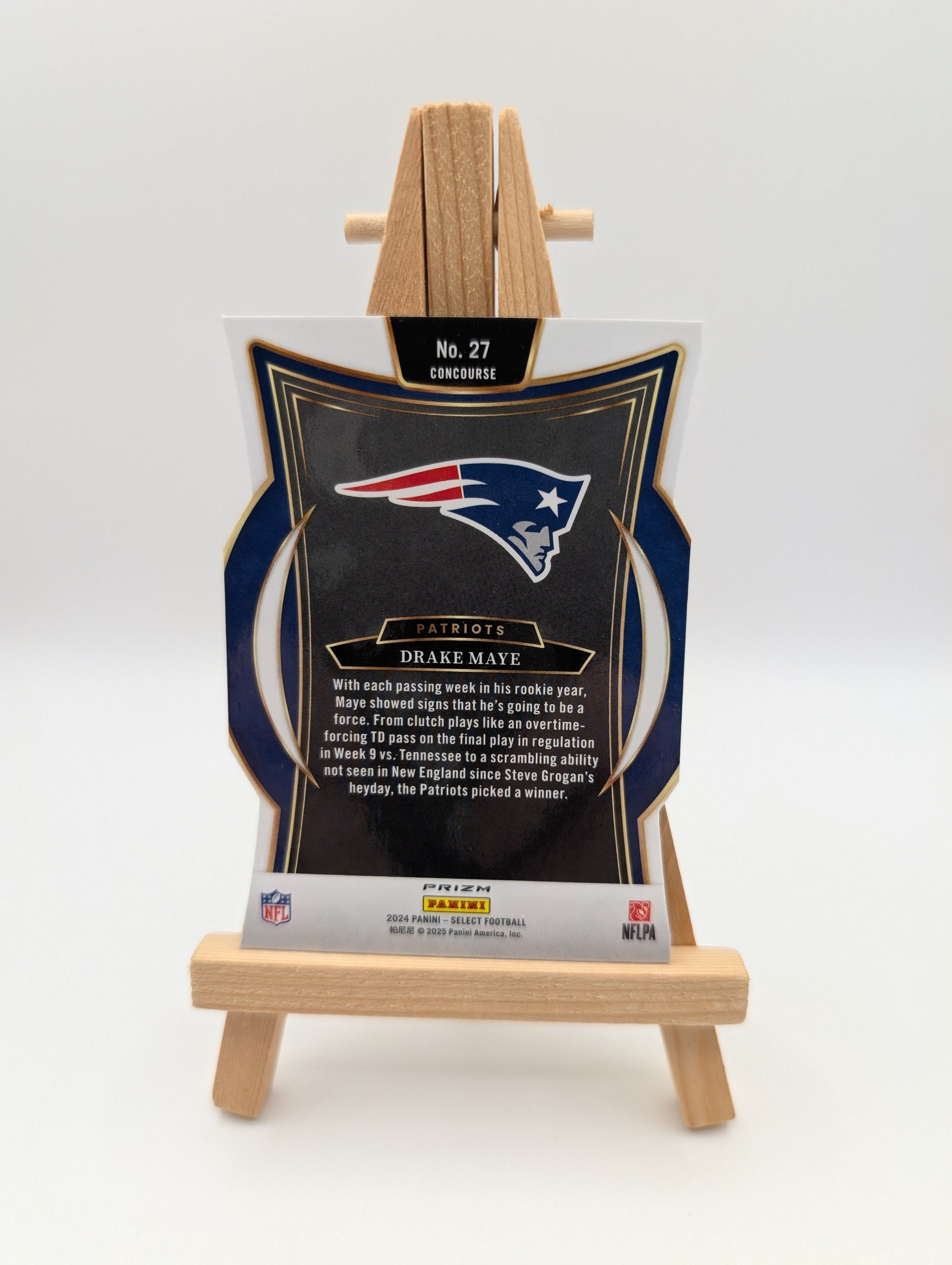 2024 Panini Select - Concourse Drake Maye #27 Silver Prizm Die-Cut (RC) FRENLY BRICKS - Open 7 Days
