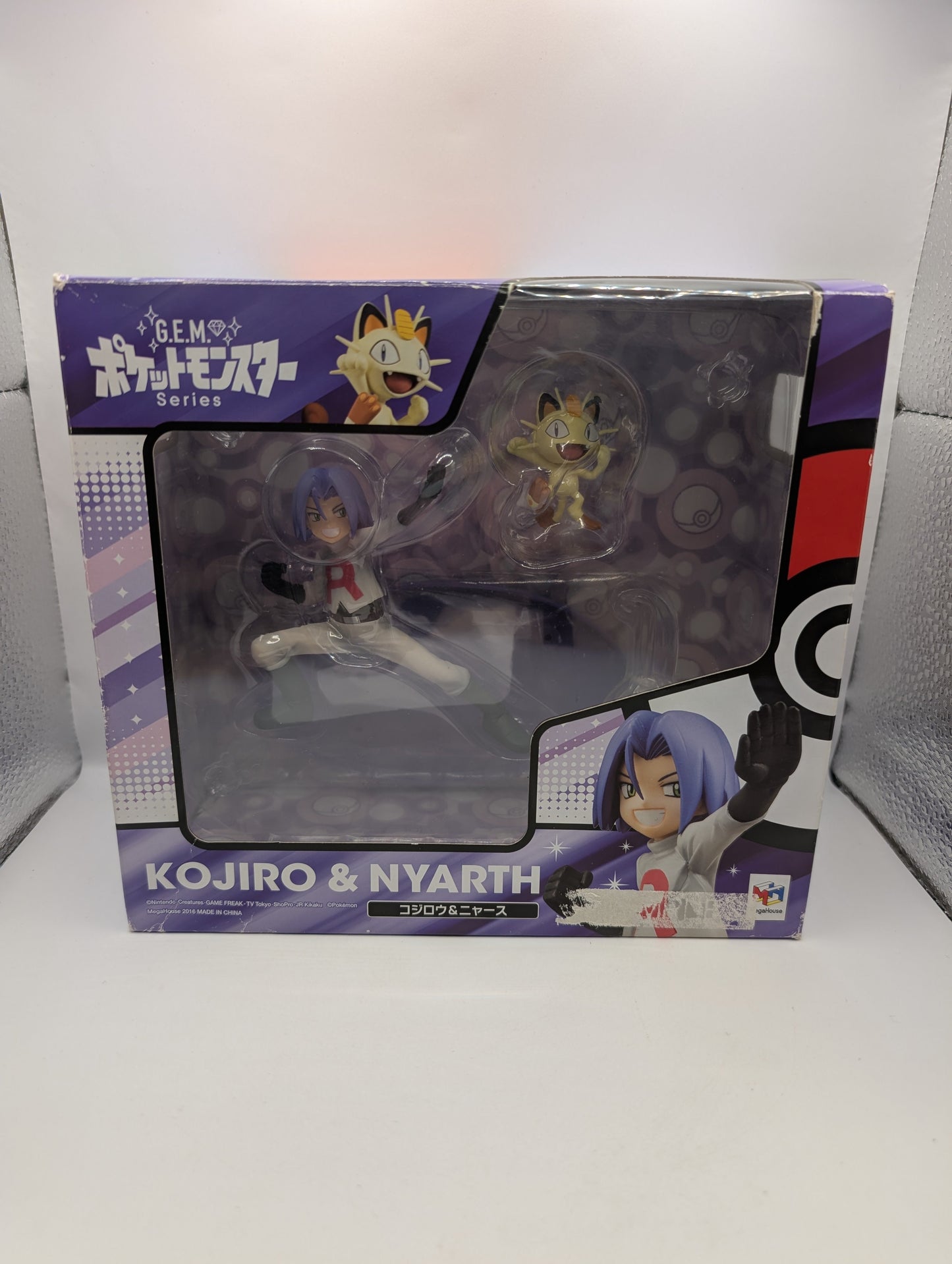 MEGAHOUSE Kojiro & Meowth G.E.M. Pokemon Japan *broken seal* FRENLY BRICKS - Open 7 Days