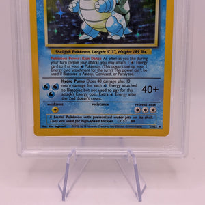 Blastoise Base Set Pokemon 1999 Unlimited Holo 2/102 PSA 9 FRENLY BRICKS - Open 7 Days