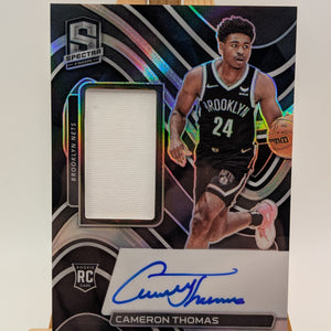 2021-22 Spectra Cam Cameron Thomas #/149 Auto RPA Patch Rookie RC SP