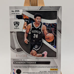2021-22 Spectra Cam Cameron Thomas #/149 Auto RPA Patch Rookie RC SP