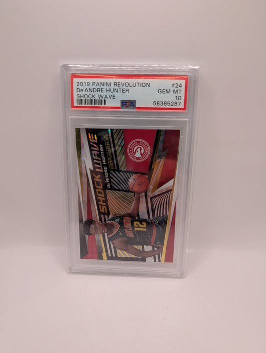 2019-20 Panini Revolution De’Andre Hunter Shock Wave Rookie Card No.24 Hawks PSA 10 FRENLY BRICKS - Open 7 Days